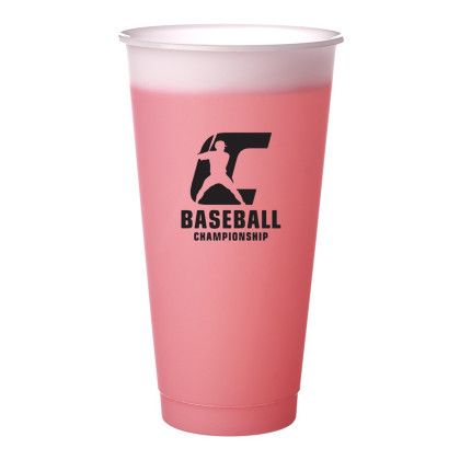 Custom 24 oz. Color Changing Mood Stadium Cups - Red Custom 24 oz. Color Changing Mood Stadium Cups - Red