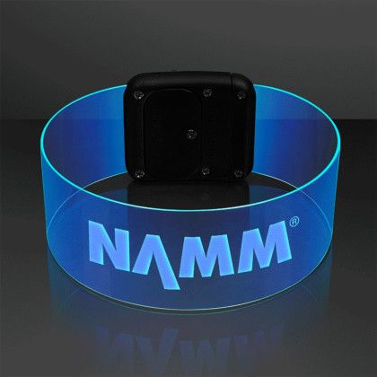 Custom Cosmic Color Change LED Magnetic Clasp Bracelets - Front View Custom Cosmic Color Change LED Magnetic Clasp Bracelets - Front View
