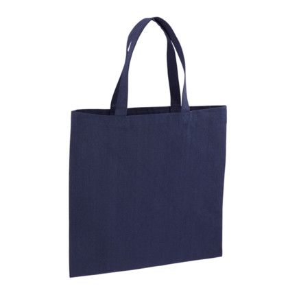 Recycled Cotton Canvas Tote Bag |15x15| - Blank - Navy blue