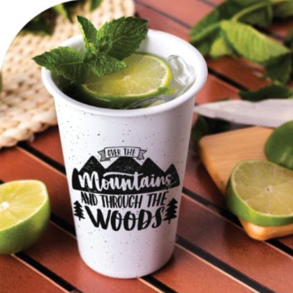 Custom 14 oz Campfire Tumbler - Lifestyle