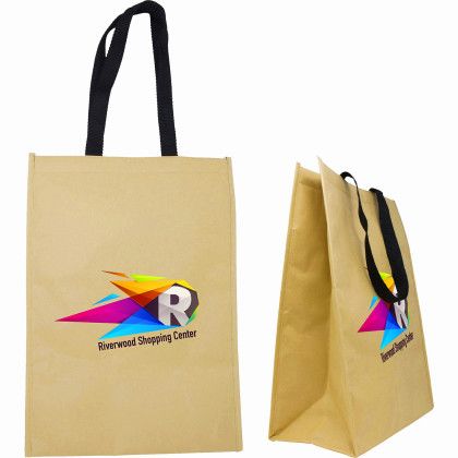 Custom Kraft Insulated Hook & Loop Grocery Tote Bag - Brown Custom Kraft Insulated Hook & Loop Grocery Tote Bag - Brown