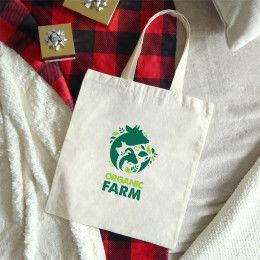 Custom Econo 4.5 oz Cotton Tote Bag: Natural - Natural Custom Econo 4.5 oz Cotton Tote Bag: Natural - Natural