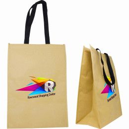 Custom Kraft Insulated Hook & Loop Grocery Tote Bag - Brown Custom Kraft Insulated Hook & Loop Grocery Tote Bag - Brown