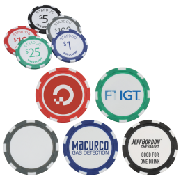Custom 11.5 g Striped Poker Chips - All Colors Custom 11.5 g Striped Poker Chips - All Colors