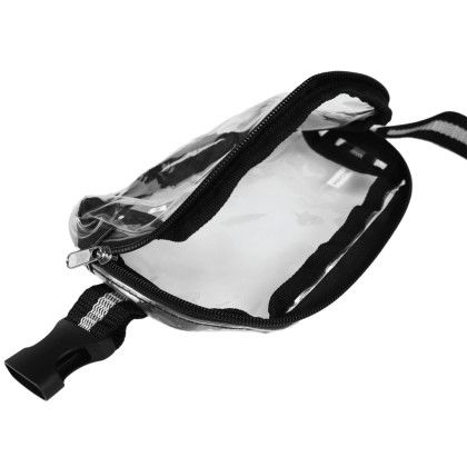Custom Soft TPU Crossbody Clear Stadium Sling Fanny Waist Pack - Clear - Open View Custom Soft TPU Crossbody Clear Stadium Sling Fanny Waist Pack - Clear - Open View