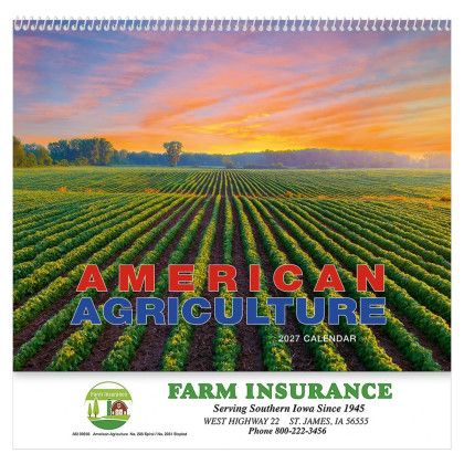 Custom American Agriculture Wall Calendar: 2027 Spiral Bound Custom American Agriculture Wall Calendar: 2027 Spiral Bound