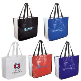 Custom Extra Large Laminated Shopping Tote Bag - All color Custom Extra Large Laminated Shopping Tote Bag - All color