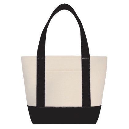 Custom 14 oz. Mini TJ Canvas Tote Bag - Black Custom 14 oz. Mini TJ Canvas Tote Bag - Black