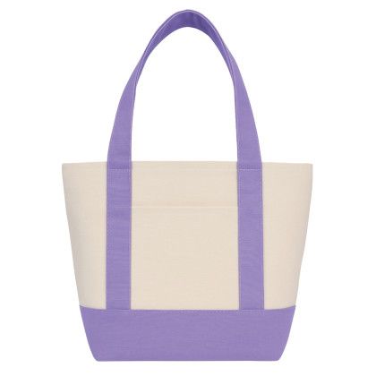 Custom 14 oz. Mini TJ Canvas Tote Bag - Lavender Custom 14 oz. Mini TJ Canvas Tote Bag - Lavender