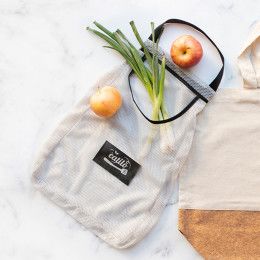 Custom Bio-Liiv Produce Mesh Tote Bag Custom Bio-Liiv Produce Mesh Tote Bag