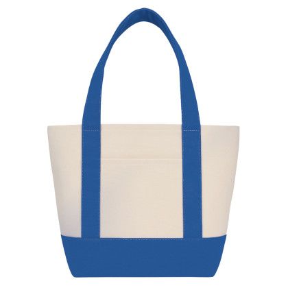 Custom 14 oz. Mini TJ Canvas Tote Bag - Royal Blue Custom 14 oz. Mini TJ Canvas Tote Bag - Royal Blue
