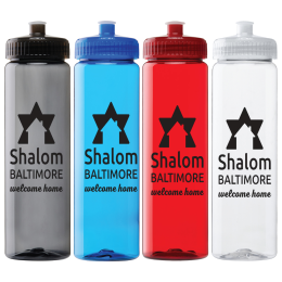 Custom Malibu 25 oz. PET Bottle w/Pull Spout Lid - All Colors 