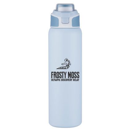 Custom Flip & Sip Bottle - Cream - Light Blue Custom Flip & Sip Bottle - Cream - Light Blue