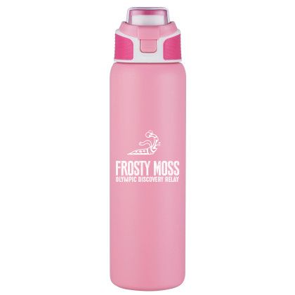 Custom Flip & Sip Bottle - Cream - Light Pink Custom Flip & Sip Bottle - Cream - Light Pink