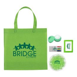 Custom Tradeshow Survival Kit - Green Custom Tradeshow Survival Kit - Green