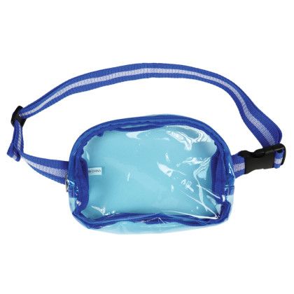 Custom Soft TPU Crossbody Clear Stadium Sling Fanny Waist Pack - Blue Custom Soft TPU Crossbody Clear Stadium Sling Fanny Waist Pack - Blue