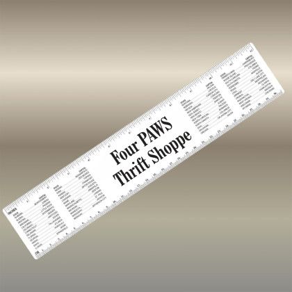 Custom Rulers, 12" State Capital & State Flag Ruler - Front View 