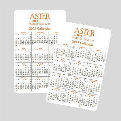 Custom Calendar Card, Wallet Size