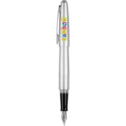 Custom MR Metropolitan Collection Fine Writing Fountain Pen - Silver Custom MR Metropolitan Collection Fine Writing Fountain Pen - Silver
