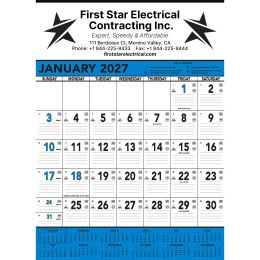 Custom Commercial Contractor Calendar: Blue & Black 2027 Custom Commercial Contractor Calendar: Blue & Black 2027