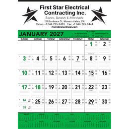 Custom Commercial Contractor Calendar: Green & Black 2027 Custom Commercial Contractor Calendar: Green & Black 2027