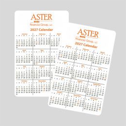 Custom Calendar Card, Wallet Size Custom Calendar Card, Wallet Size