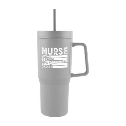 Custom 28 oz. Intrepid Recycled PS Double Wall Tumbler - Gray 