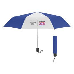 Custom America250 42" Arc Budget Recycled Telescopic Umbrella Custom America250 42" Arc Budget Recycled Telescopic Umbrella