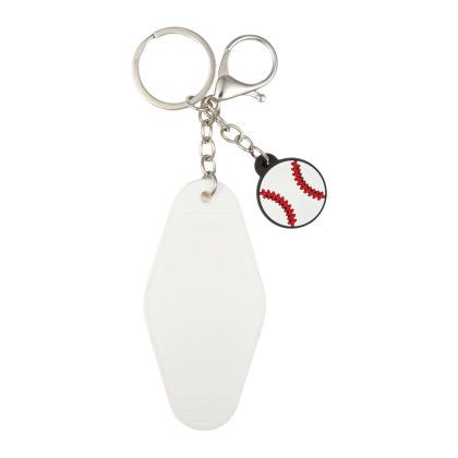 Custom Baseball Motel Keychain - Front View 