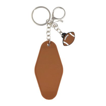 Custom Football Motel Keychain - Front View Custom Football Motel Keychain - Front View