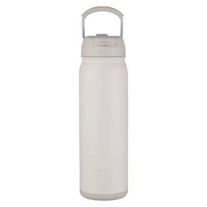Custom 24 oz. PopSip Vacuum Insulated Water Bottle with 2-in-1 Sipper Straw Lid - Cream Custom 24 oz. PopSip Vacuum Insulated Water Bottle with 2-in-1 Sipper Straw Lid - Cream
