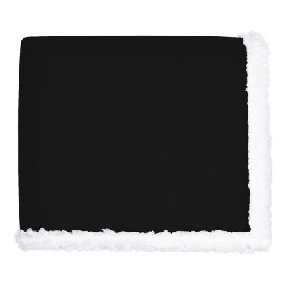 Custom 50" x 60" Sherpa Fleece Blanket - Black Custom 50" x 60" Sherpa Fleece Blanket - Black
