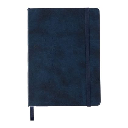 Custom 5" x 7" FSC Recycled Morano Recycled Soft Bound Journal - Navy 