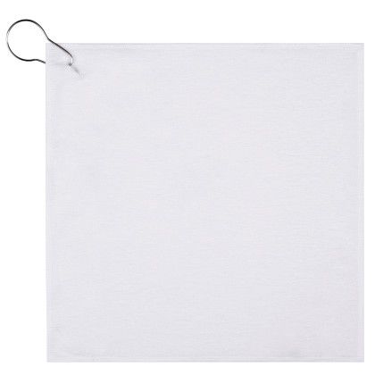 Custom 300 gsm Recycled rPET Golf Towel - White