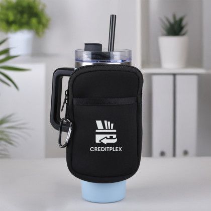 Custom Carry-All Neoprene Tumbler Sleeve & Pouch Custom Carry-All Neoprene Tumbler Sleeve & Pouch