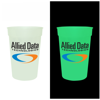 Custom 17 oz Nite Glow Stadium Cup With Full Color Imprint - Nite Glow Custom 17 oz Nite Glow Stadium Cup With Full Color Imprint - Nite Glow