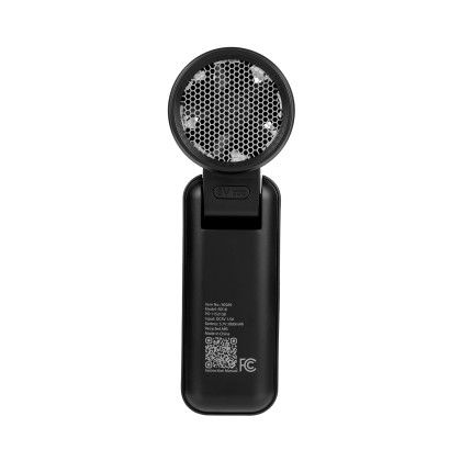 Custom rABS Folding Fan With Digital Display - Black Back View Custom rABS Folding Fan With Digital Display - Black Back View