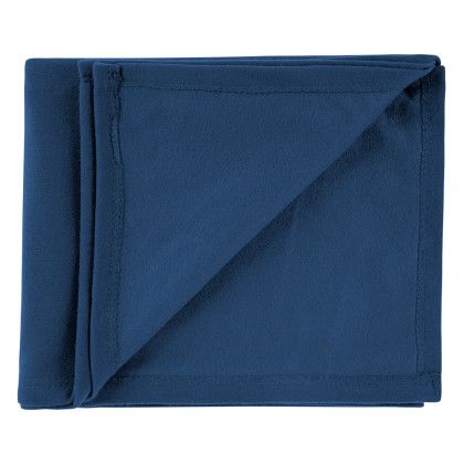 Custom rPET Sweatshirt Blanket - Navy - Open View Custom rPET Sweatshirt Blanket - Navy - Open View