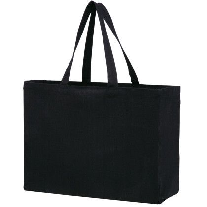 Custom Recycled Cotton Canvas Tote Bag |16x6x12| - Blank - Black Custom Recycled Cotton Canvas Tote Bag |16x6x12| - Blank - Black