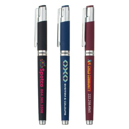 Custom Satin Soft Touch Earl Gel Pen- Low Quantities