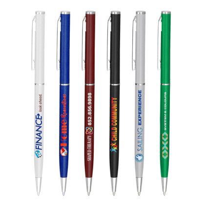 Custom Slim Twist Executive Pen- Low Quantities - Al color Custom Slim Twist Executive Pen- Low Quantities - Al color