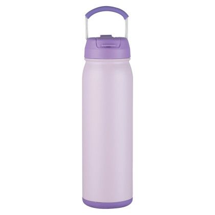 Custom 24 oz. PopSip Vacuum Insulated Water Bottle with 2-in-1 Sipper Straw Lid - Purple Custom 24 oz. PopSip Vacuum Insulated Water Bottle with 2-in-1 Sipper Straw Lid - Purple