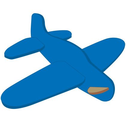 Custom Small Airplane Puzzle - Blue Custom Small Airplane Puzzle - Blue