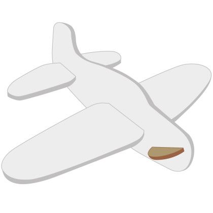 Custom Small Airplane Puzzle - White Custom Small Airplane Puzzle - White
