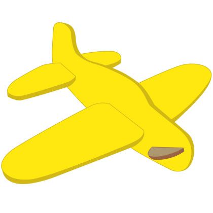 Custom Small Airplane Puzzle - Yellow Custom Small Airplane Puzzle - Yellow