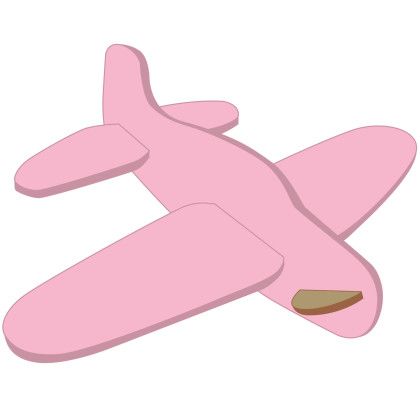 Custom Small Airplane Puzzle - Pink Custom Small Airplane Puzzle - Pink