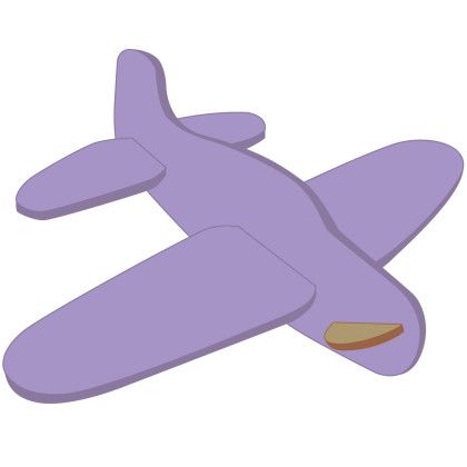 Custom Small Airplane Puzzle - Violet Custom Small Airplane Puzzle - Violet