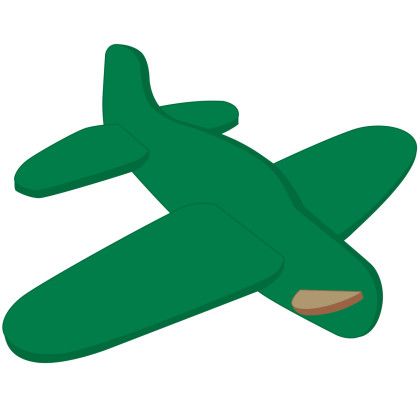 Custom Small Airplane Puzzle - Green Custom Small Airplane Puzzle - Green