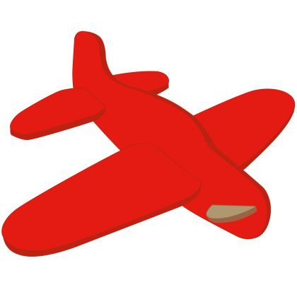Custom Small Airplane Puzzle - Red Custom Small Airplane Puzzle - Red