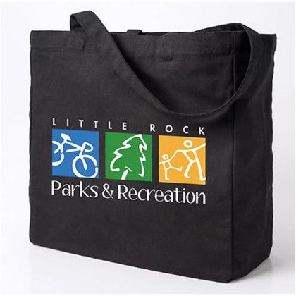 Custom Full Color Cotton Canvas Tote - Black Custom Full Color Cotton Canvas Tote - Black